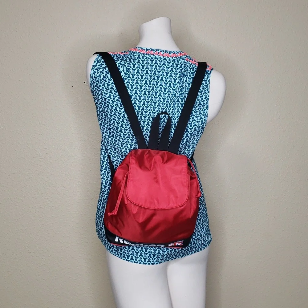 Vintage Reebok Unisex Nylon Backpack Lightweight Red Black 90S Outdoor Classic